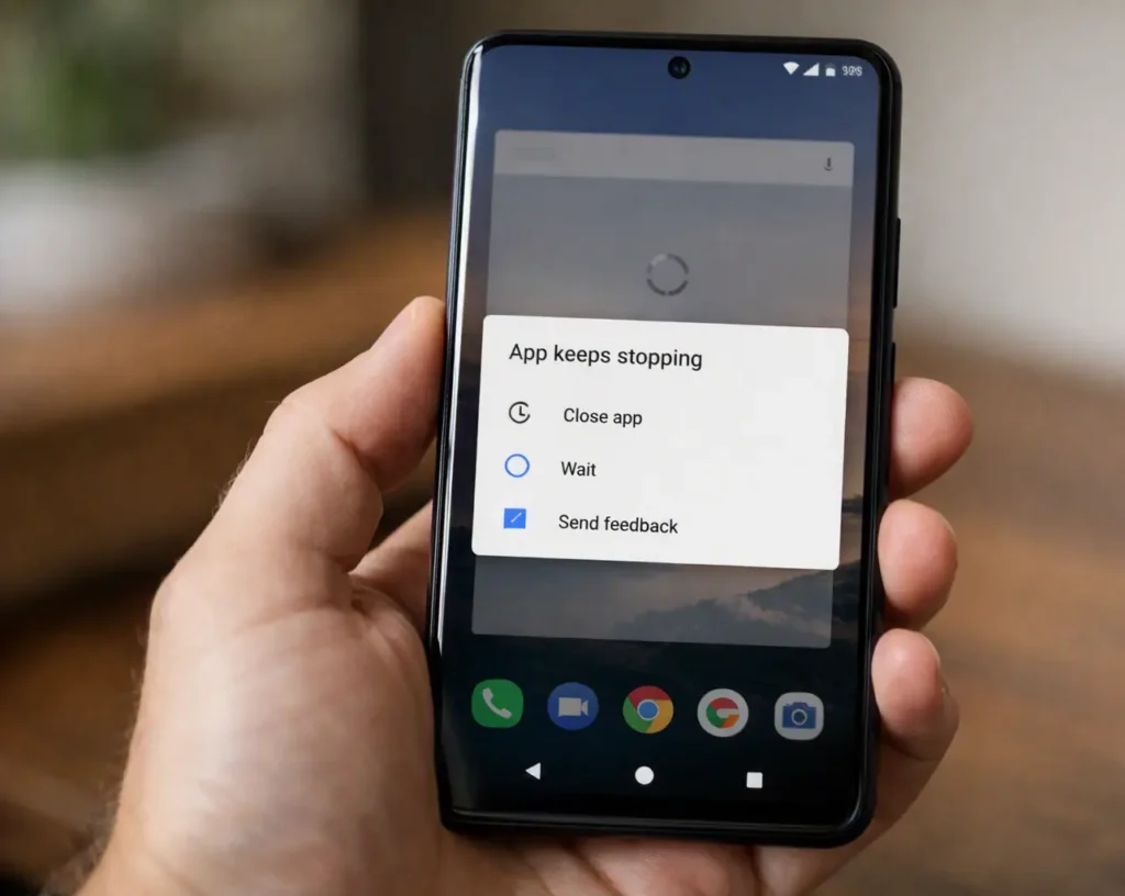 Android app closing immediately after opening with App keeps stopping message