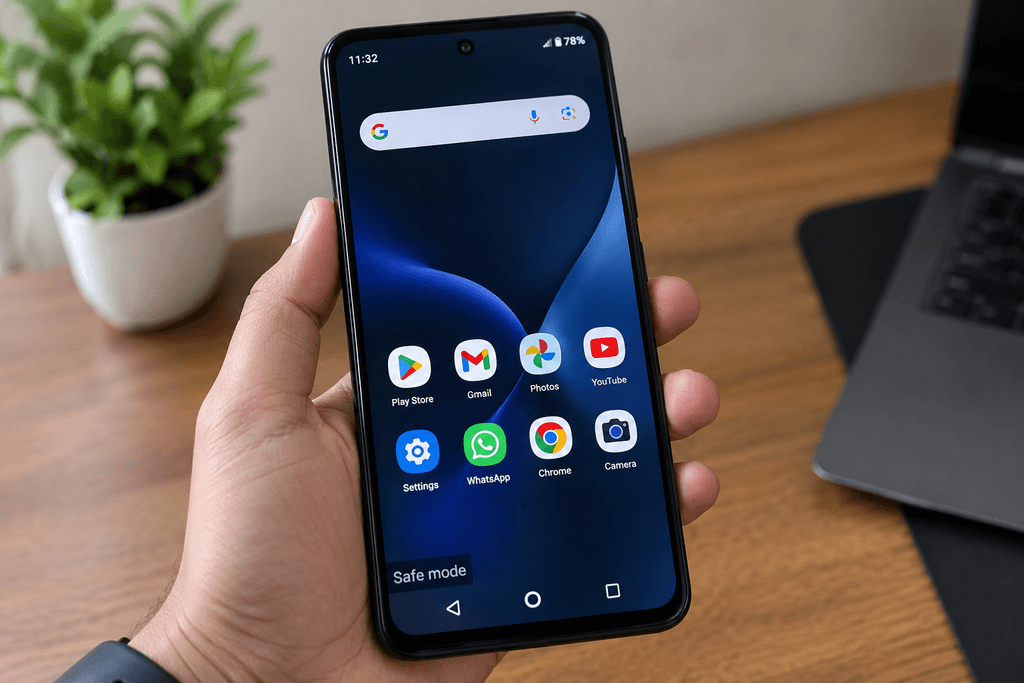 Android navigation settings showing gesture and 3-button navigation