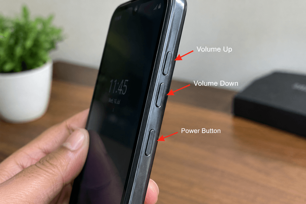 Android phone Volume Up and Volume Down buttons